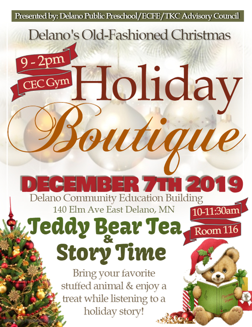 Holiday Boutique, Teddy Bear Tea scheduled for Dec. 7