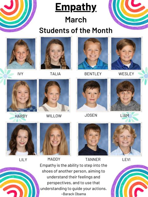 March students of the month 