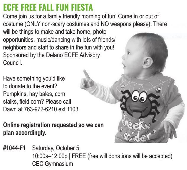 ECFE Free Fall Fiesta on Oct. 5