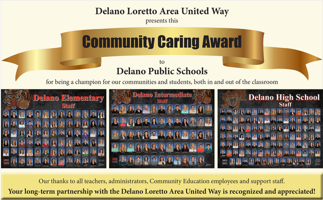 Schools given 'Community Caring Award'